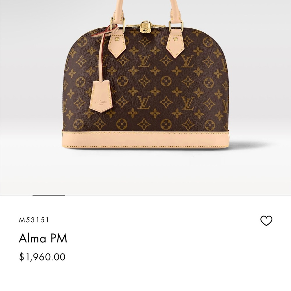 Louis Vuitton Alma PM Monogram Satchel